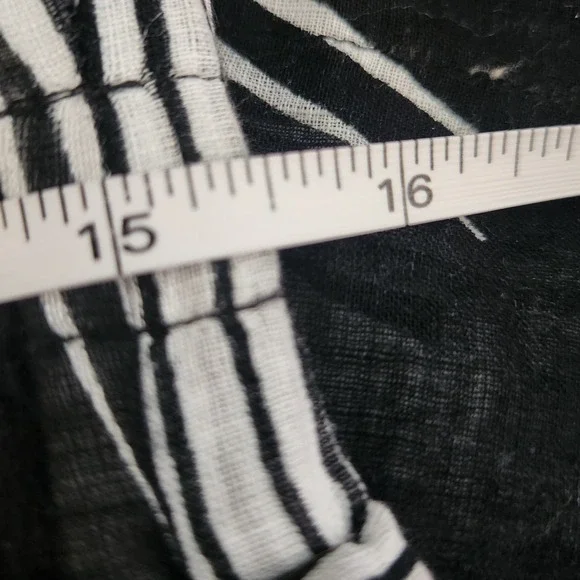 Kenneth Cole New York Womens Black White Abstract Cotton Wide Leg Pants Size 8 - Picture 5 of 8